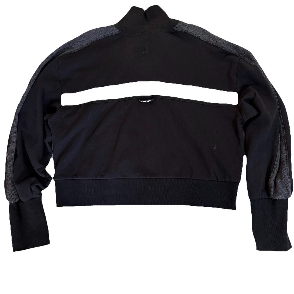 Free People Movement High Jump Full Zip Up Track Jacket Oversized Black Medium - Picture 4 of 13